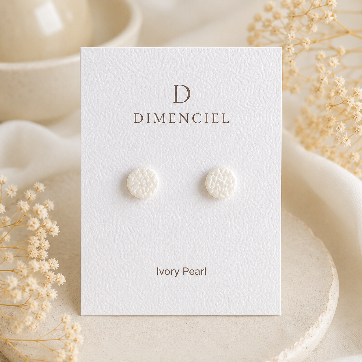 Ivory Pearl Ear Studs Set