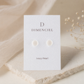 The Micro Orb in Ivory Pearl | Circle Ear Stud