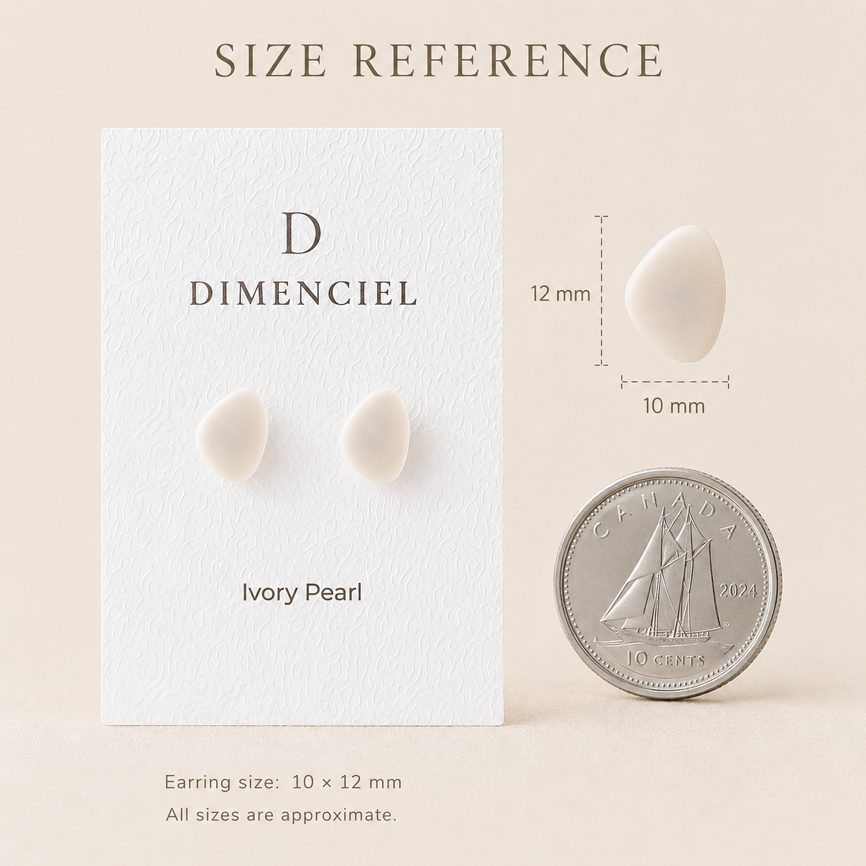 The Micro Pebble in Ivory Pearl | Pebble Ear Stud