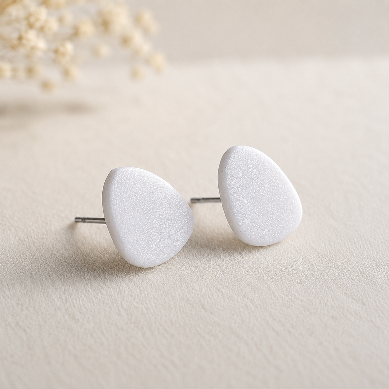 The Micro Pebble in Ivory Pearl | Pebble Ear Stud