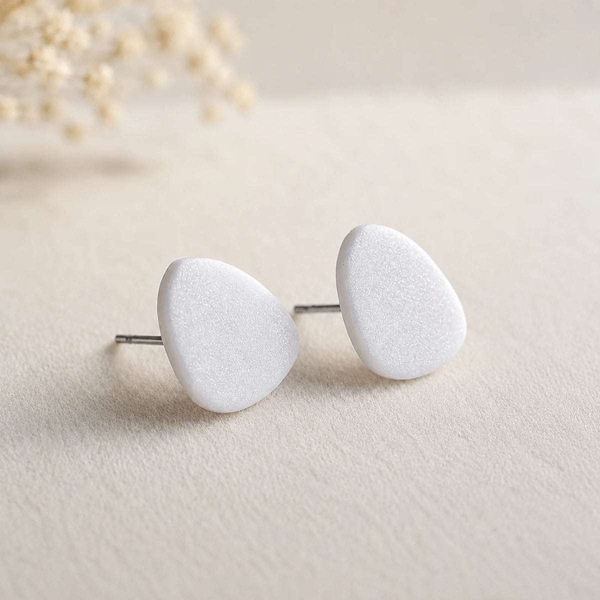 The Organic Pebble Trio | Minimalist Pebble Ear Studs