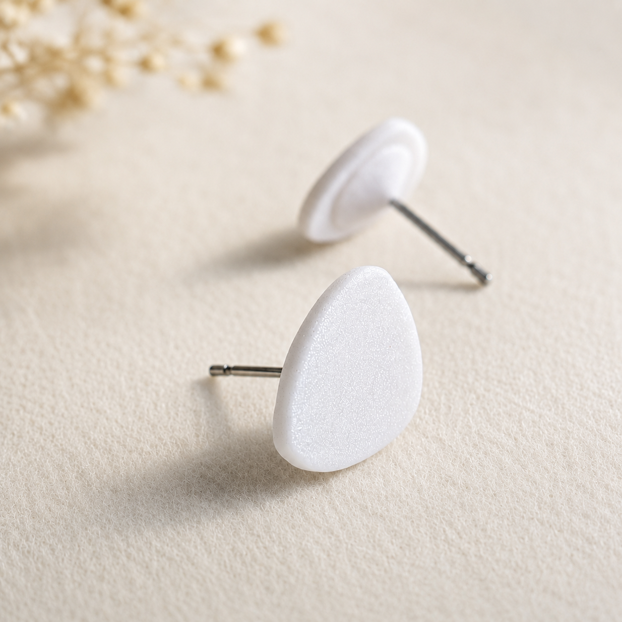 The Micro Pebble in Ivory Pearl | Pebble Ear Stud