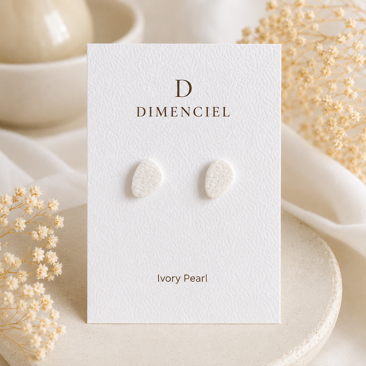 Ivory Pearl Ear Studs Set