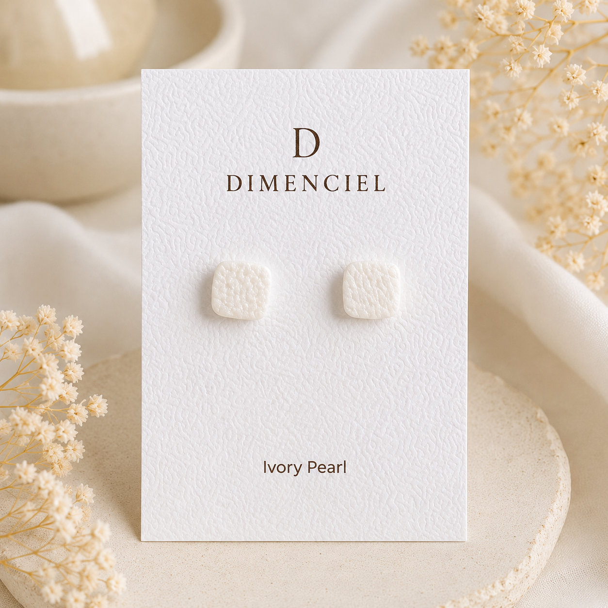 Ivory Pearl Ear Studs Set