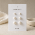 The Micro Dome in Ivory Pearl | Half Sphere Ear Stud