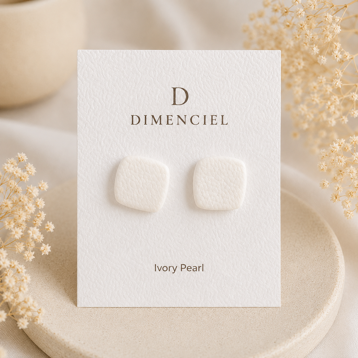 Ivory Pearl Ear Studs Set