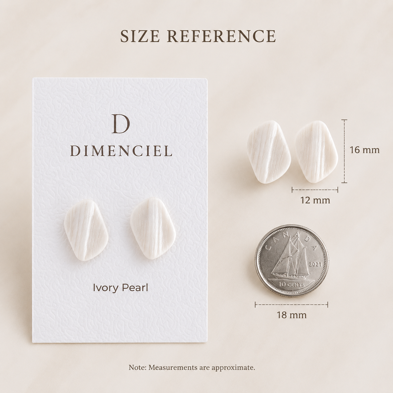 The Organic Pebble in Ivory Pearl | Pebble Ear Stud