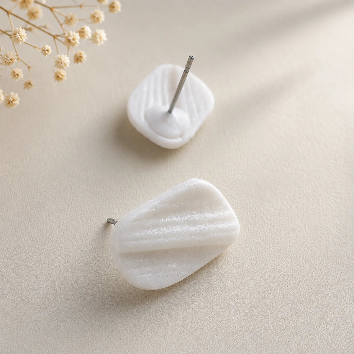 The Textured Pebble Trio | Minimalist Textured Pebble Ear Studs