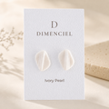 The Organic Pebble in Ivory Pearl | Pebble Ear Stud