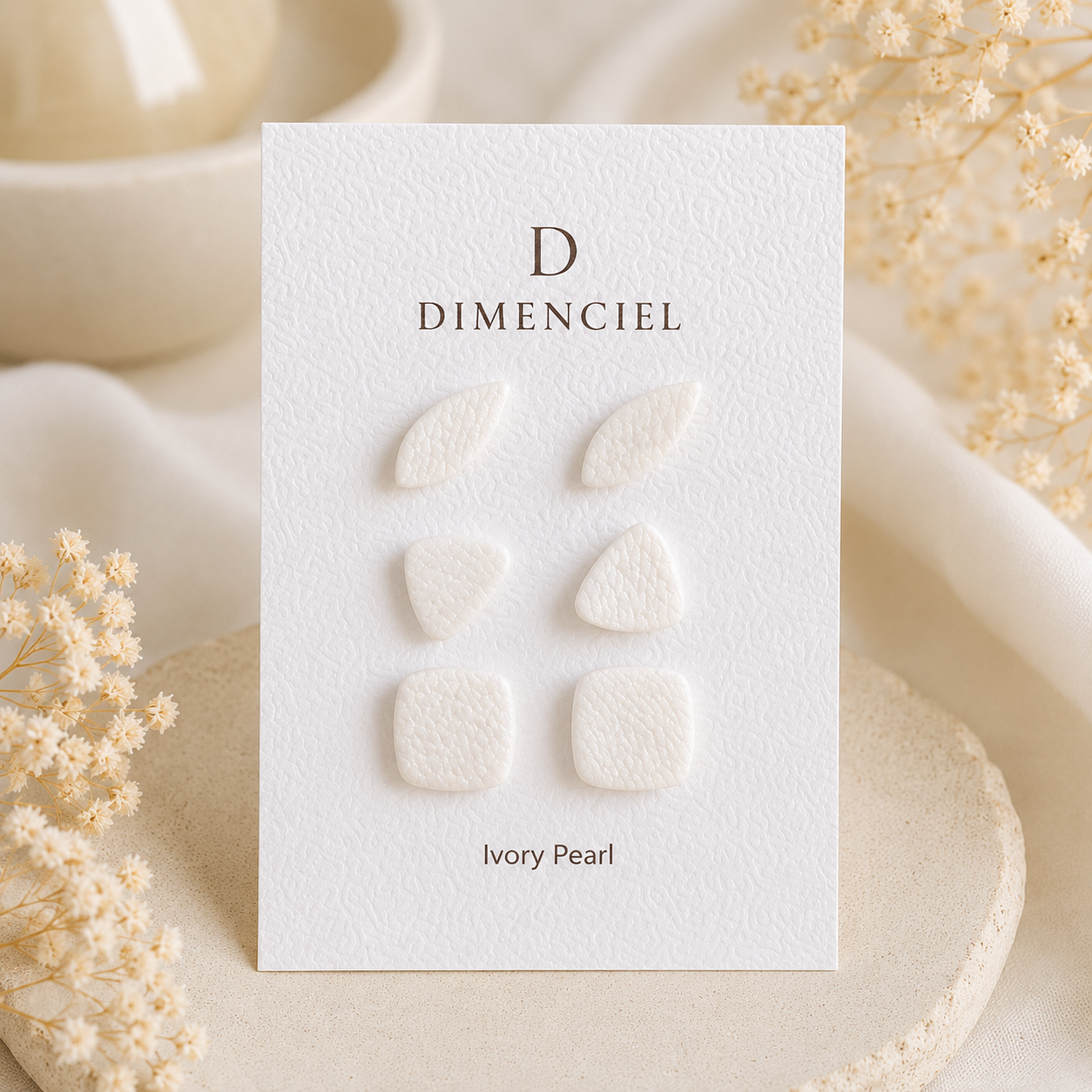 Ivory Pearl Ear Studs Set