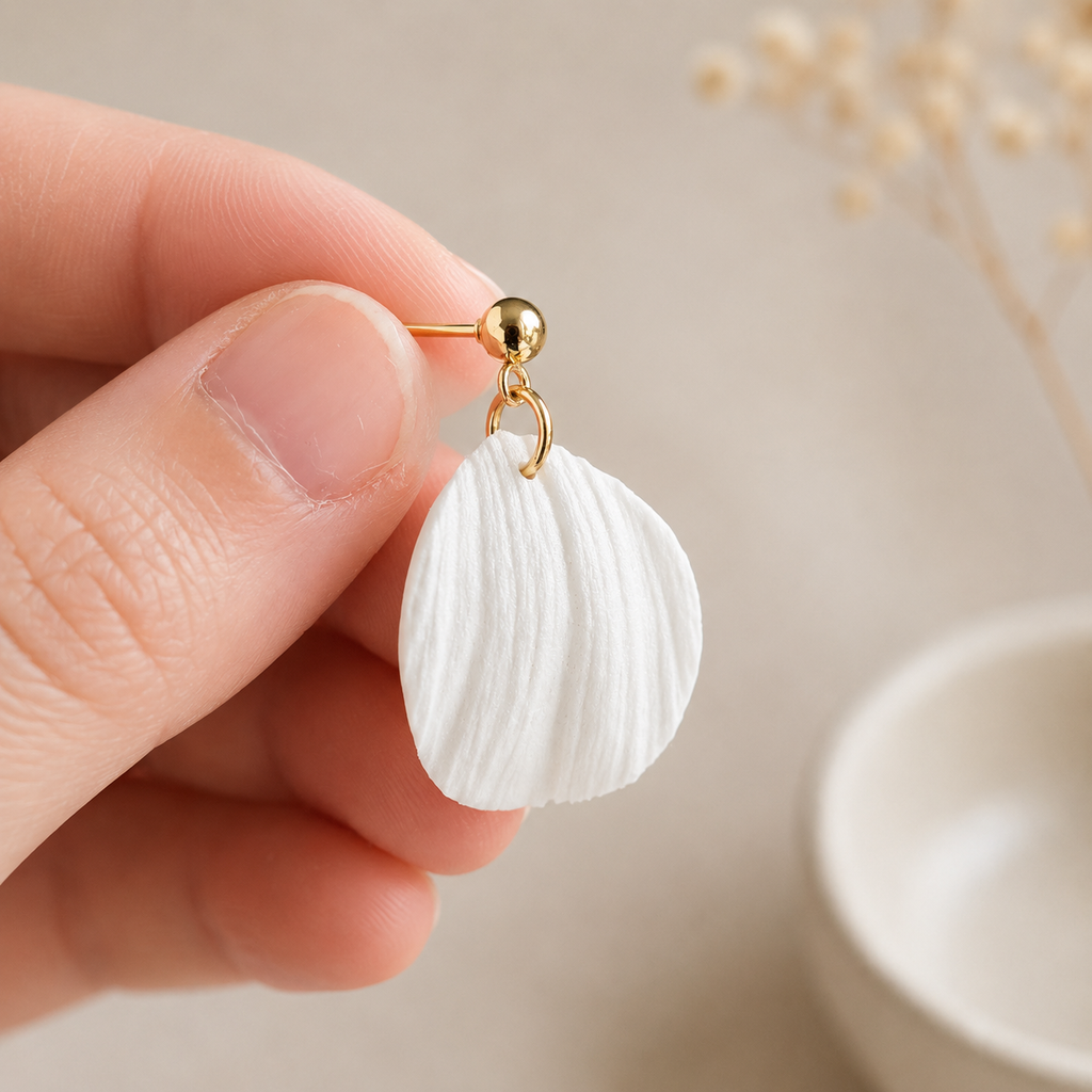 The Callista Drop in Ivory Pearl | Petal Drop Earrings