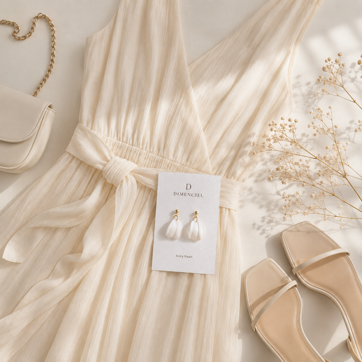The Callista Drop in Ivory Pearl | Petal Drop Earrings