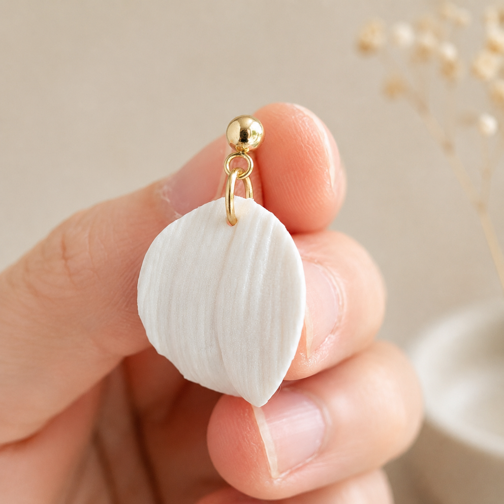 The Callista Drop in Ivory Pearl | Petal Drop Earrings