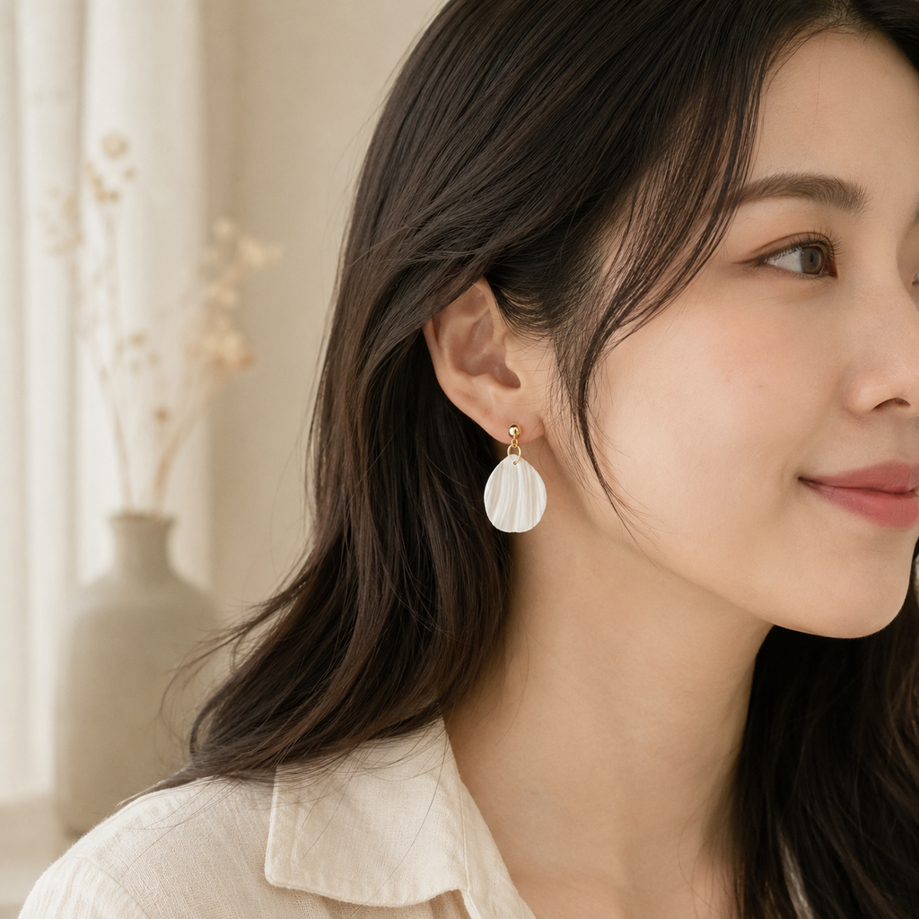 The Callista Drop in Ivory Pearl | Petal Drop Earrings