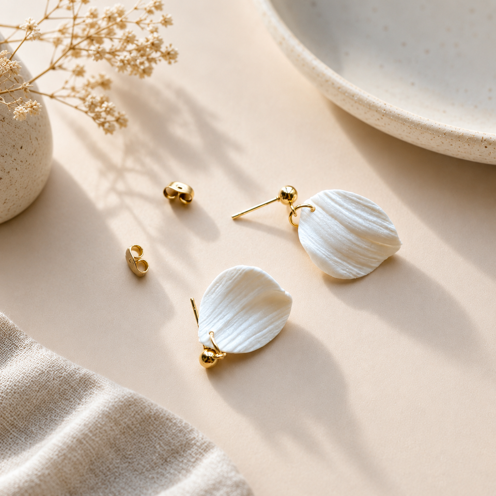 The Callista Drop in Ivory Pearl | Petal Drop Earrings