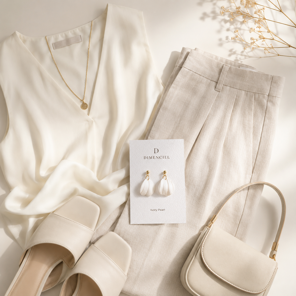 The Callista Drop in Ivory Pearl | Petal Drop Earrings