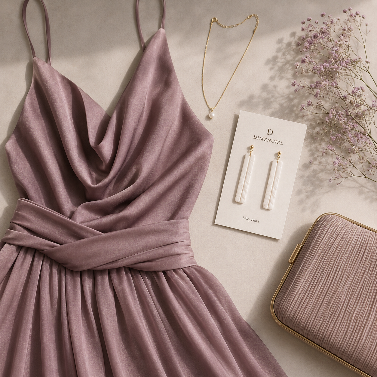 The Palazzo Column Drop in Ivory Pearl | White Long Rectangle Drop Earrings