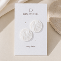 The Swirl Orb in Ivory Pearl | Circle Ear Stud