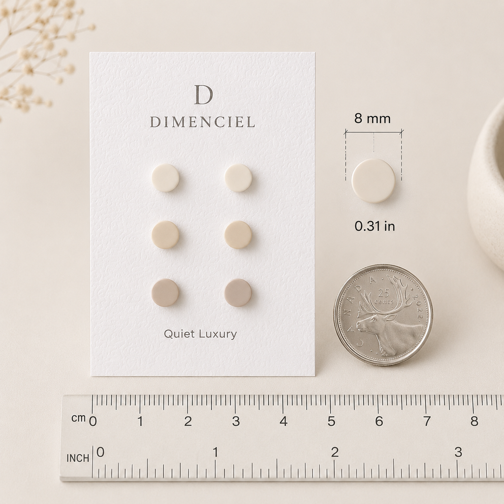 The Micro Orb Trio in Quiet Luxury | Circle Ear Studs Set