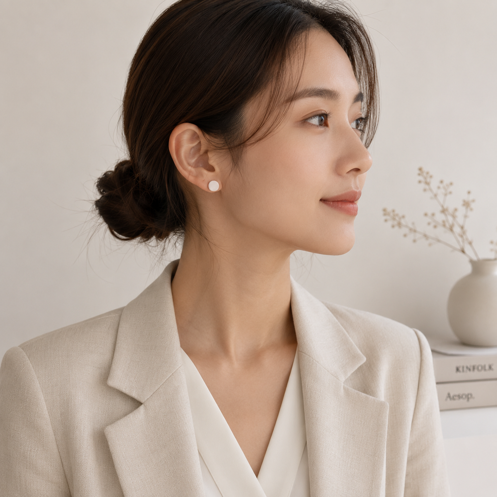 The Micro Orb Trio in Quiet Luxury | Circle Ear Studs Set