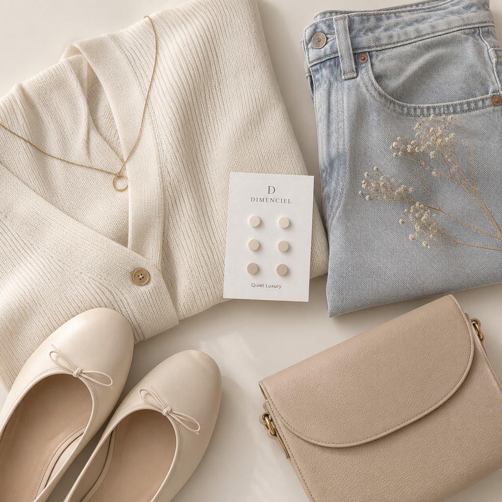 The Micro Orb Trio in Quiet Luxury | Circle Ear Studs Set