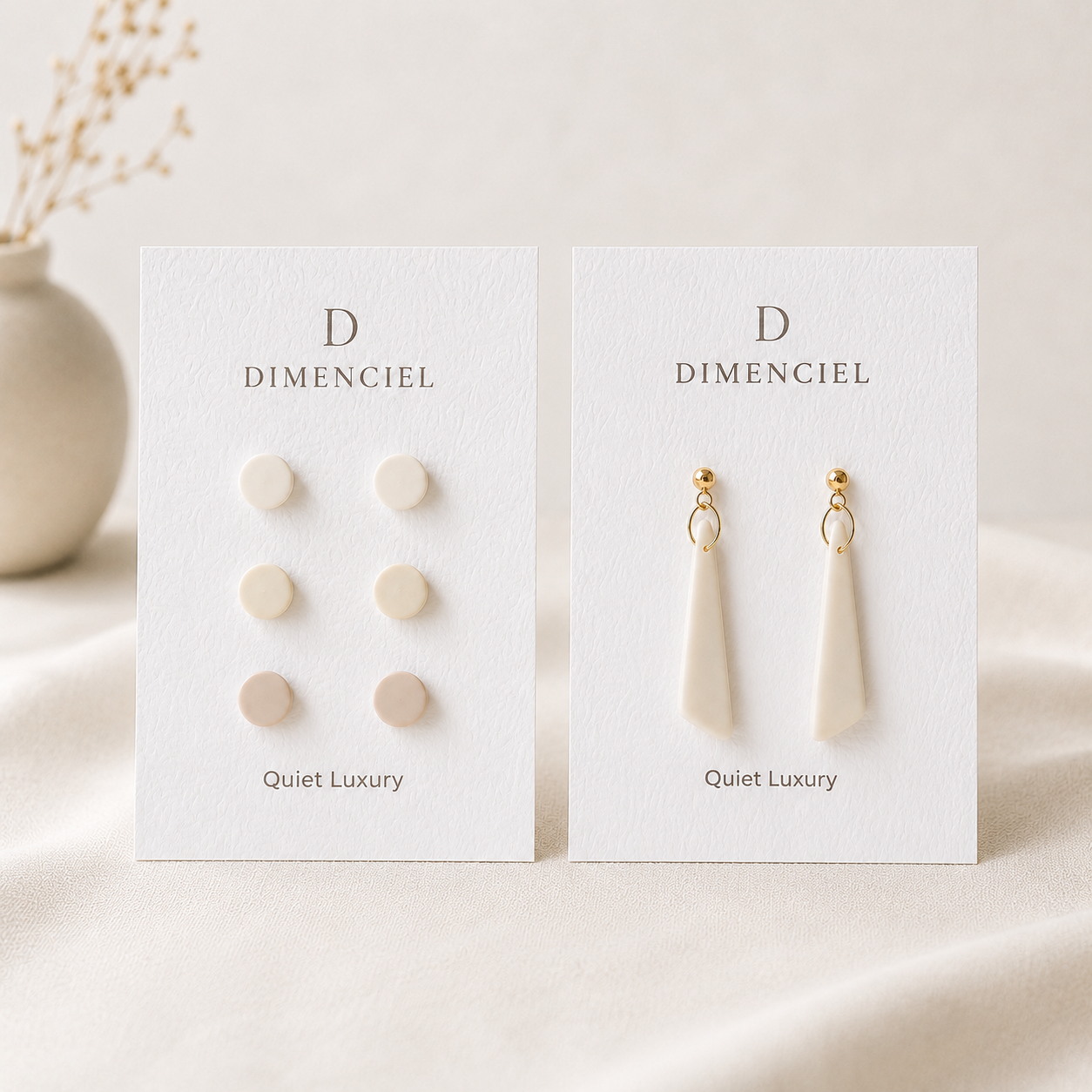 The Orb & Taper Edit in Quiet Luxury | Bundle — Circle Studs Set & Drop Earrings
