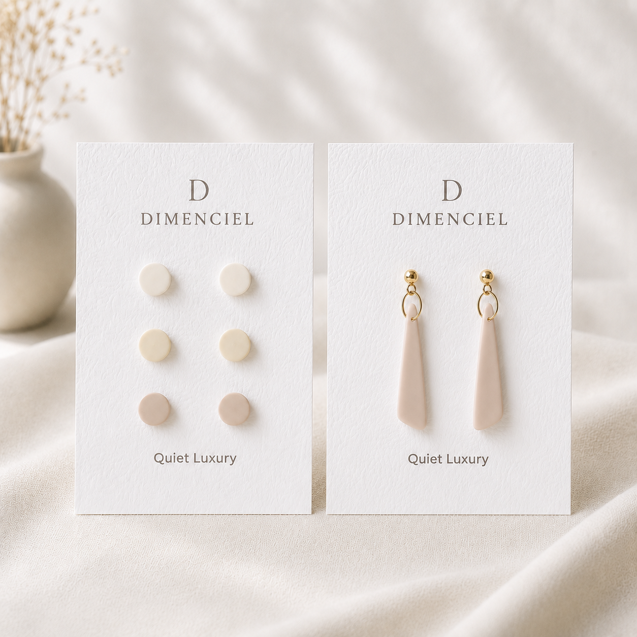 The Orb & Taper Edit in Quiet Luxury | Bundle — Circle Studs Set & Drop Earrings