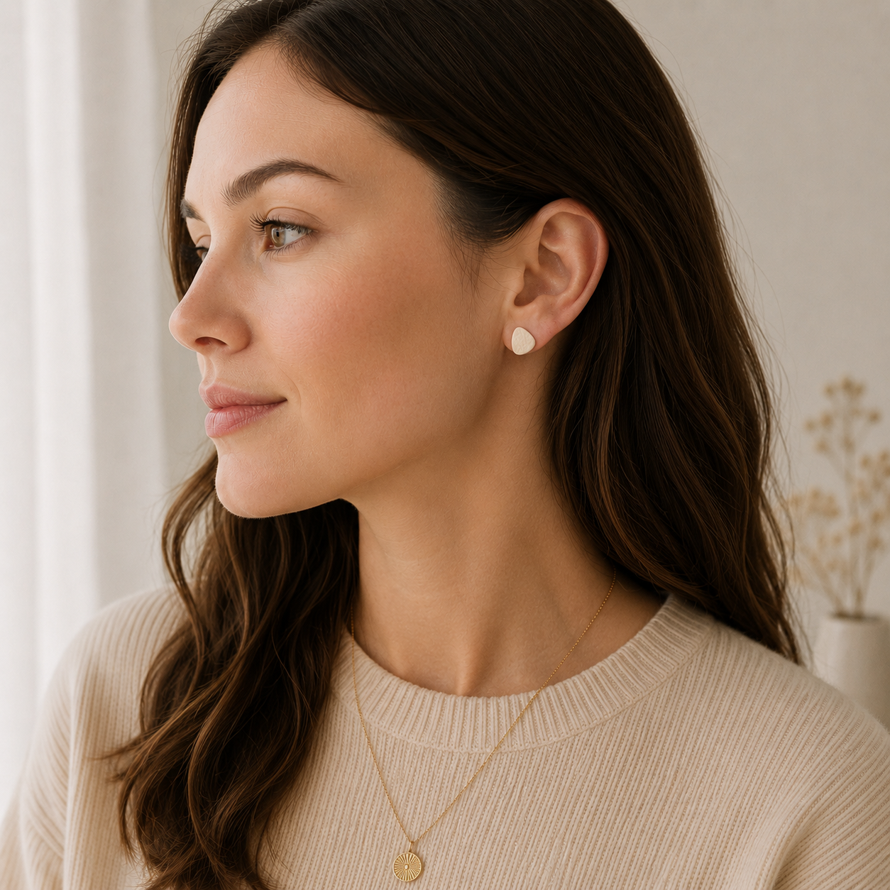 Quite Luxury Pebble Ear Studs Set