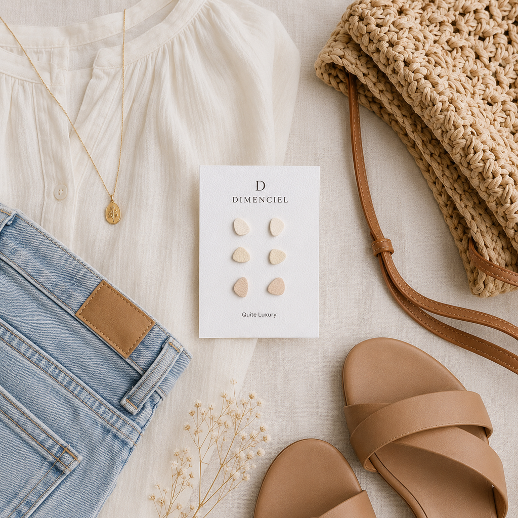 Quite Luxury Pebble Ear Studs Set