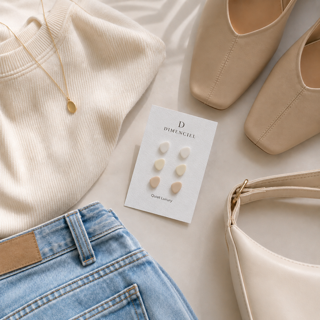 The Micro Pebble Trio in Quiet Luxury | Pebble Ear Studs Set