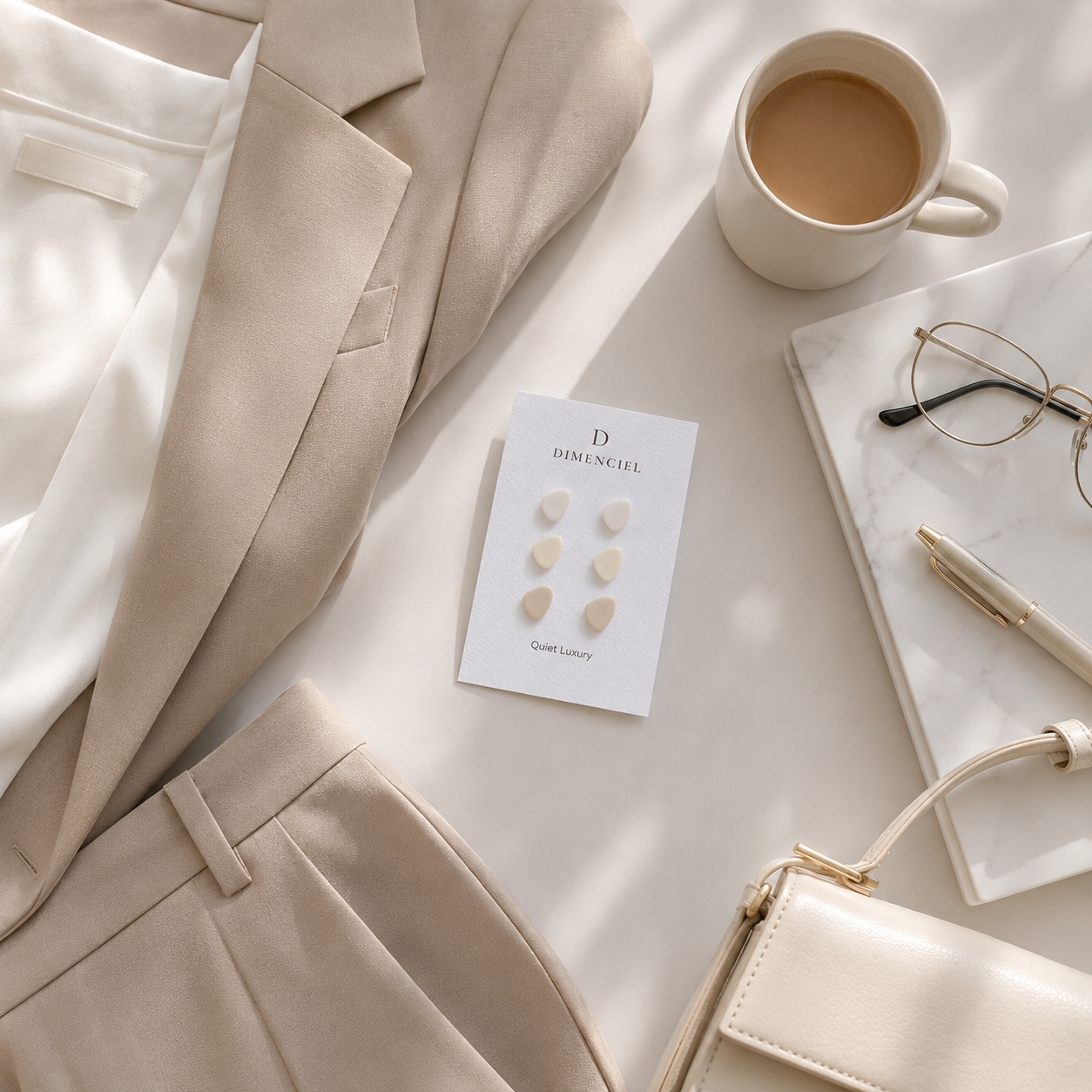 The Micro Pebble Trio in Quiet Luxury | Pebble Ear Studs Set