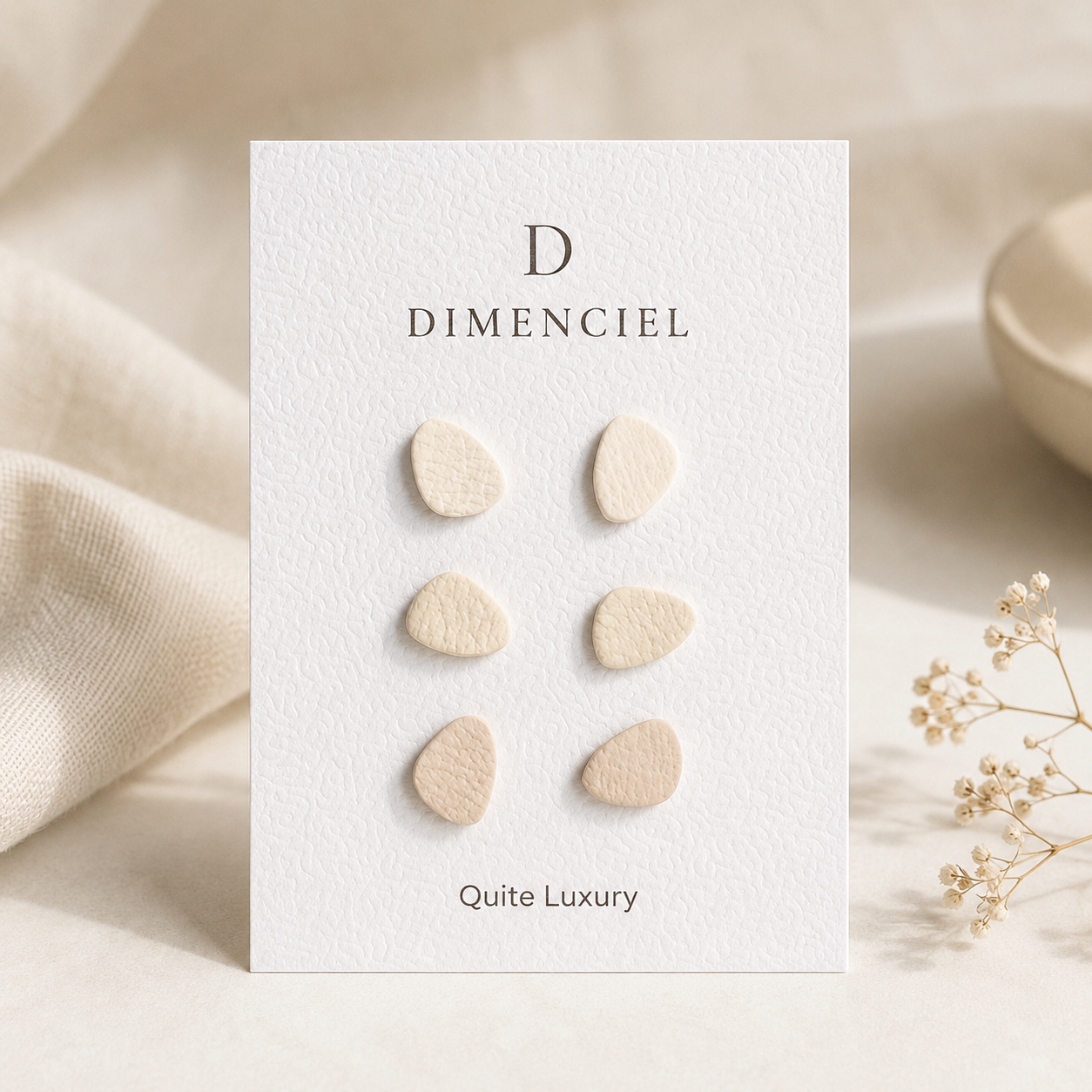 Quite Luxury Pebble Ear Studs Set