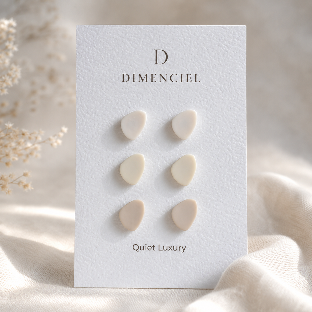 The Micro Pebble Trio in Quiet Luxury | Pebble Ear Studs Set