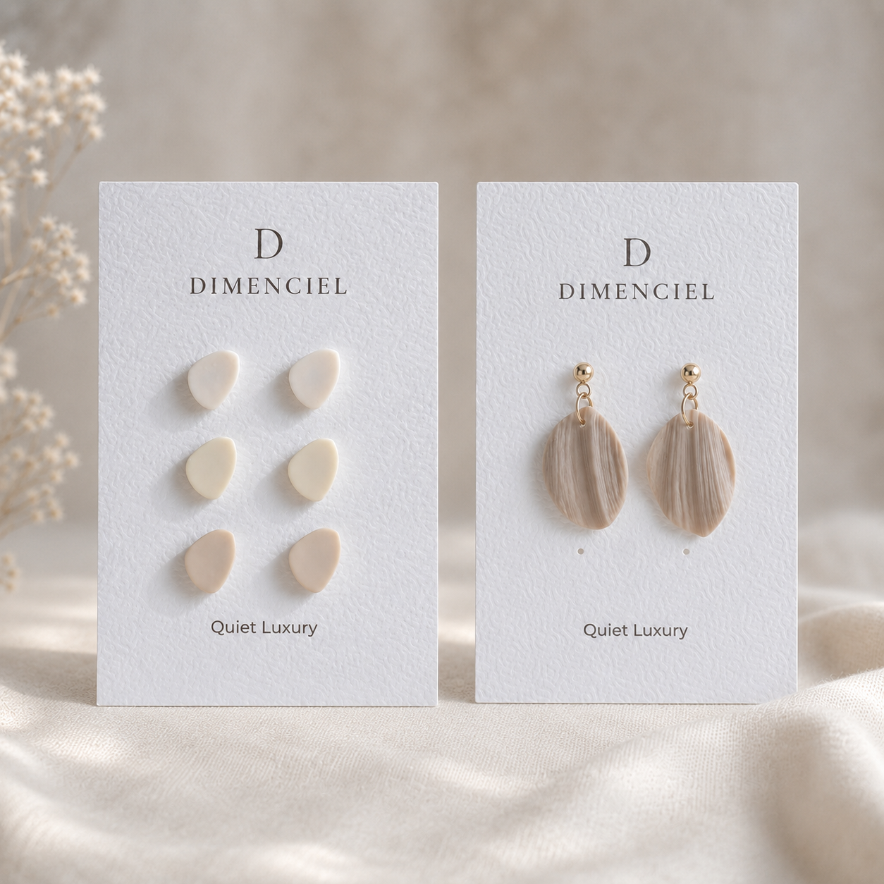 The Pebble & Petal Edit in Quiet Luxury | Bundle — Pebble Studs Set & Petal Drop Earrings