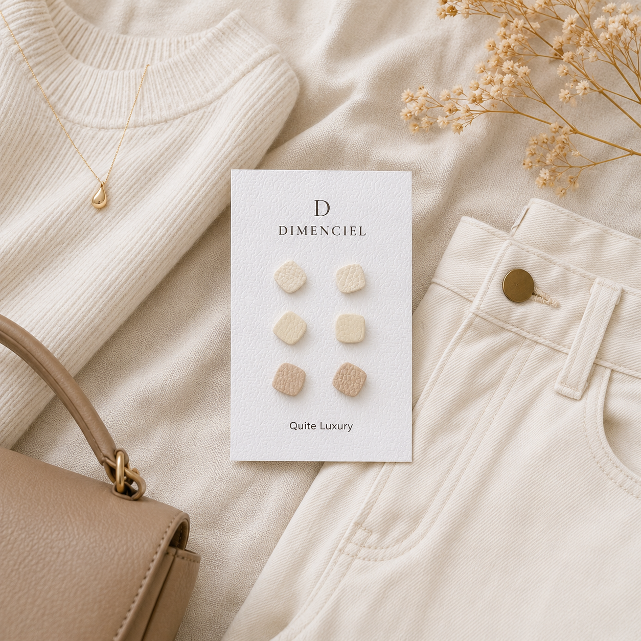 Quiet Luxury Square Ear Studs Set
