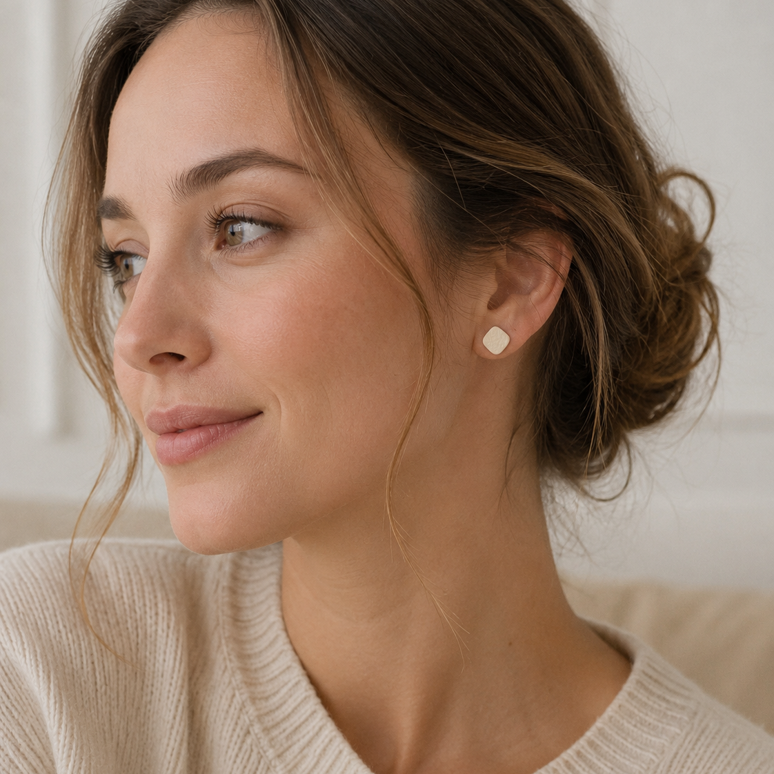 Quiet Luxury Square Ear Studs Set