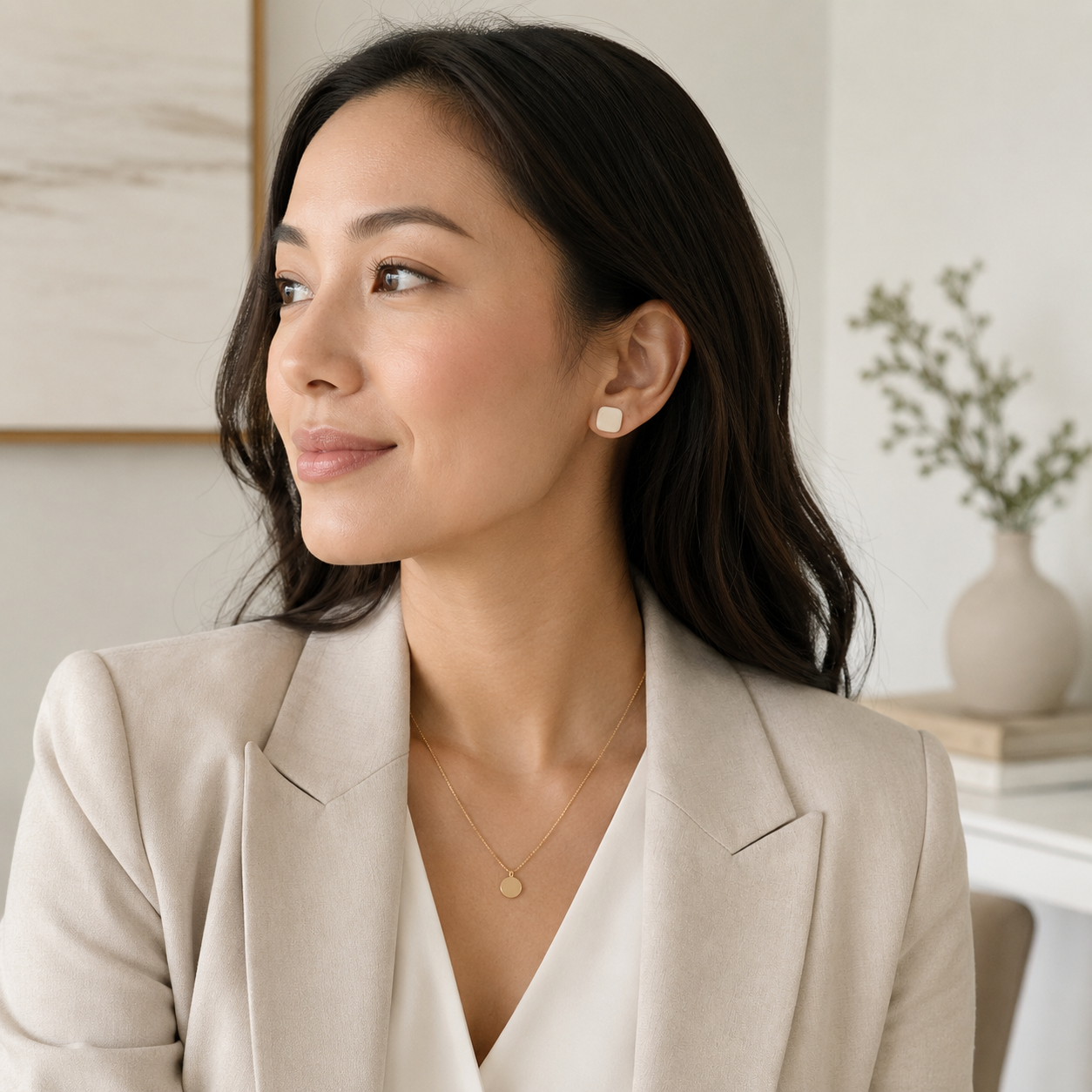 The Micro Cube Trio in Quiet Luxury | Square Ear Studs Set