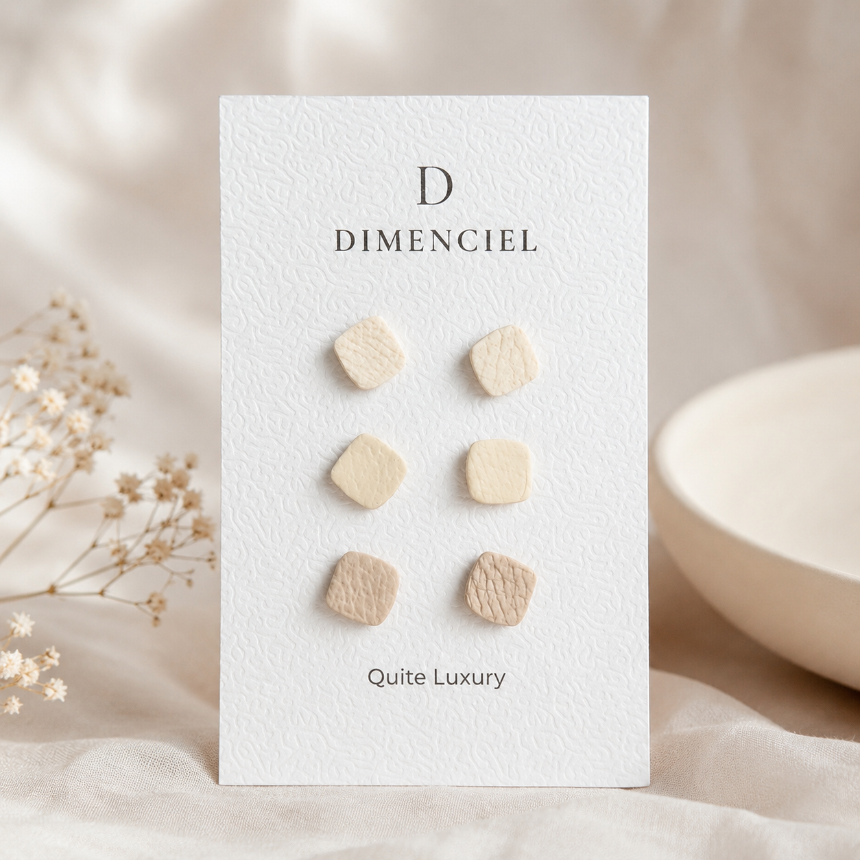 Quiet Luxury Square Ear Studs Set