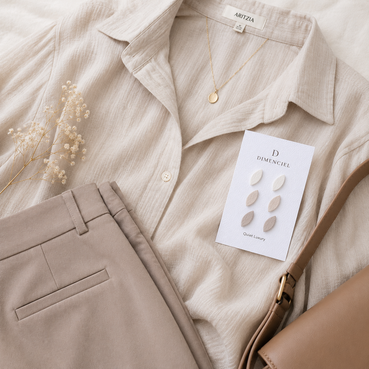 Quiet Luxury Leaf Ear Studs Set