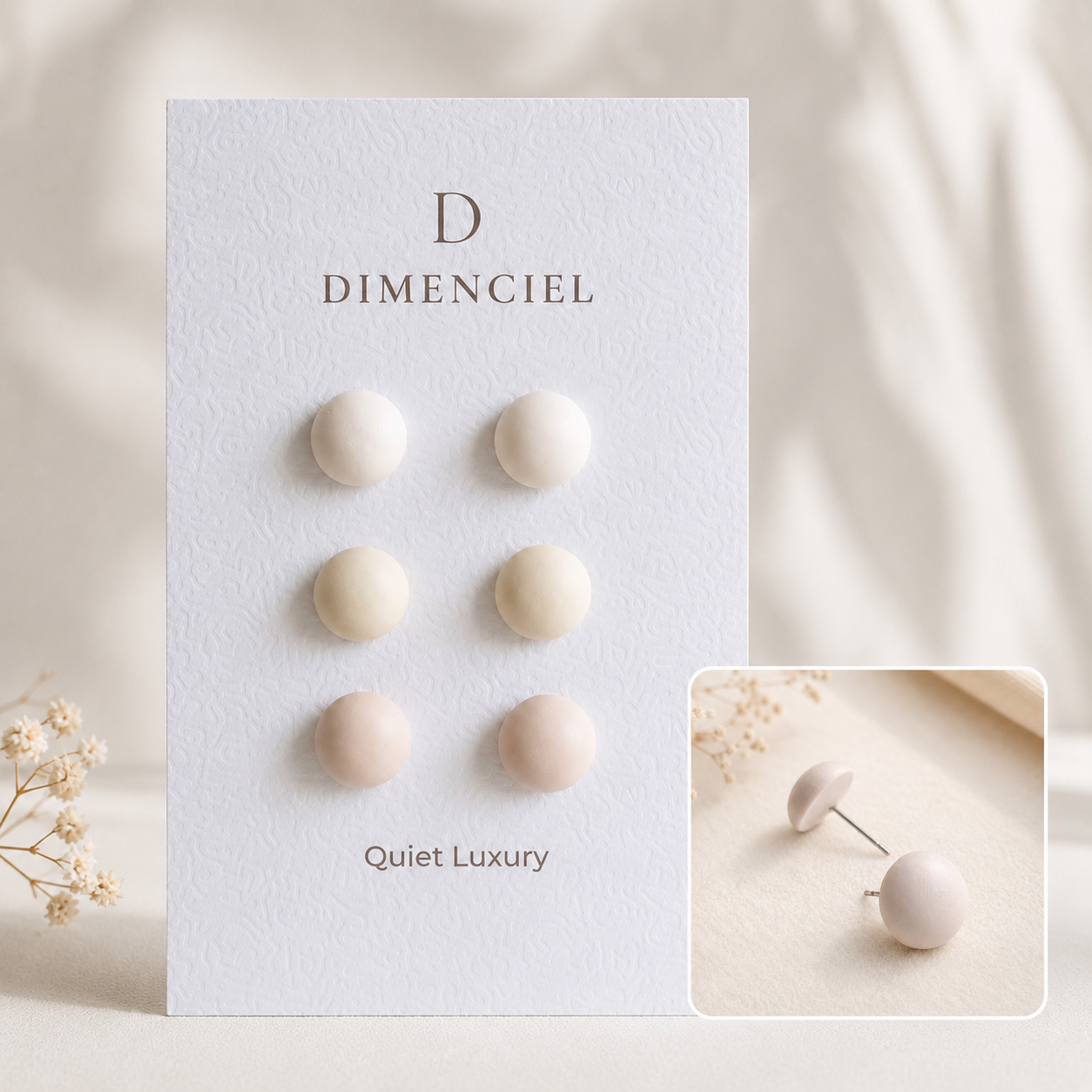 The Micro Dome Trio in Quiet Luxury | Half Sphere Ear Studs Set