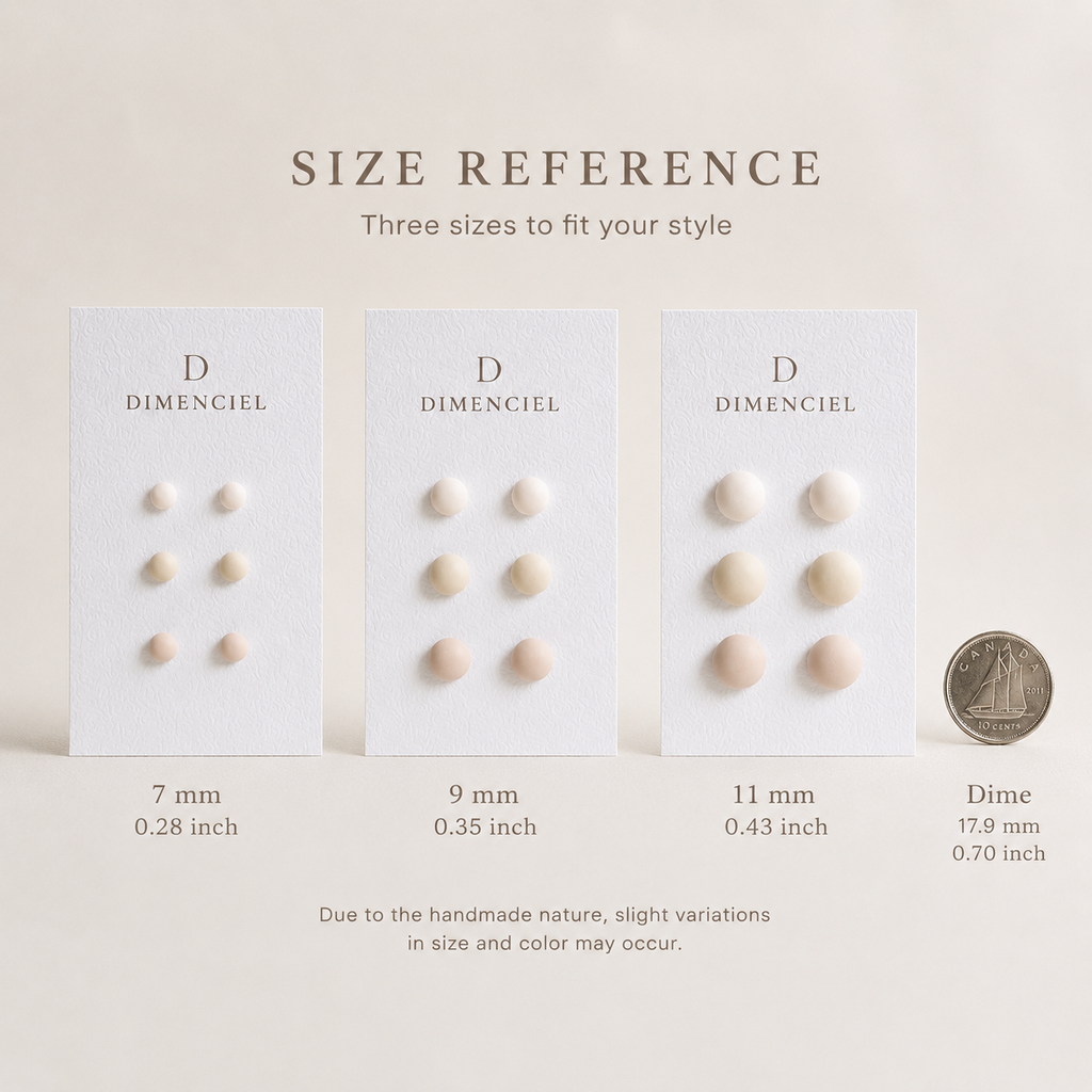 The Micro Dome Trio in Quiet Luxury | Half Sphere Ear Studs Set