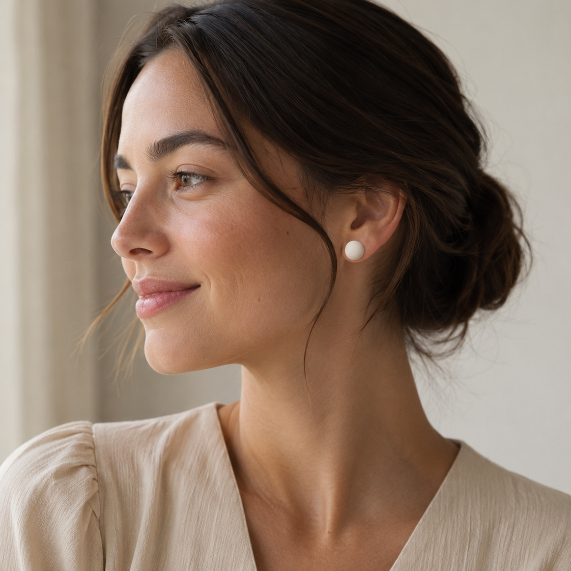 The Micro Dome Trio in Quiet Luxury | Half Sphere Ear Studs Set