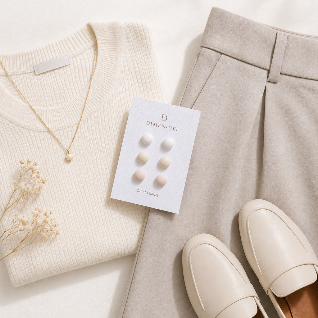 The Micro Dome Trio in Quiet Luxury | Half Sphere Ear Studs Set
