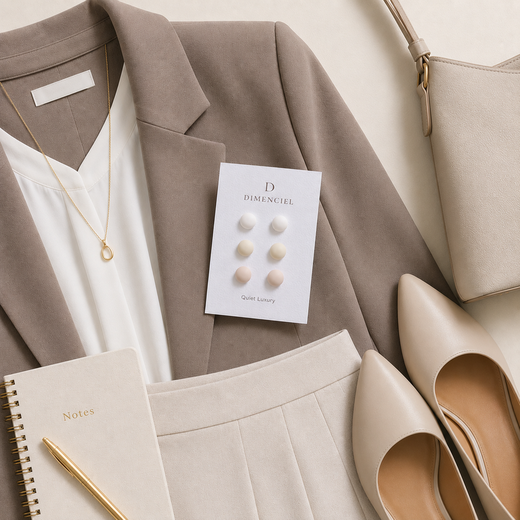 The Micro Dome Trio in Quiet Luxury | Half Sphere Ear Studs Set