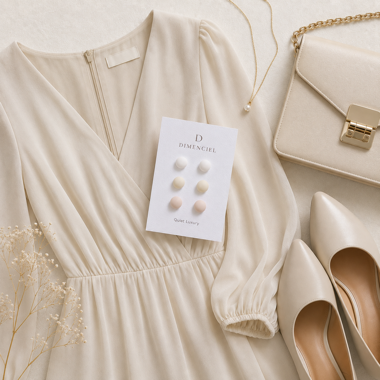 The Micro Dome Trio in Quiet Luxury | Half Sphere Ear Studs Set