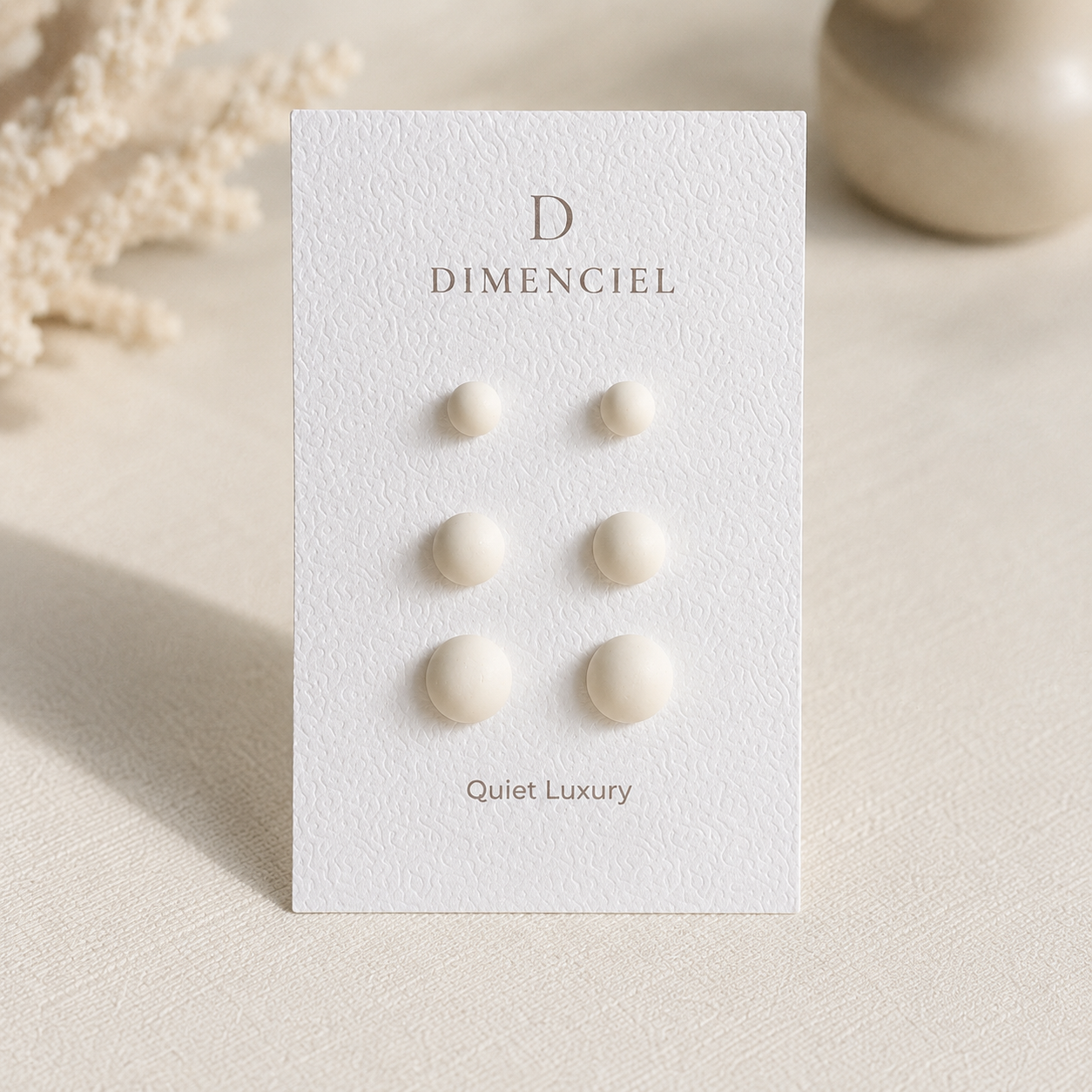 The Micro Dome Trio in Quiet Luxury | Half Sphere Ear Studs Set