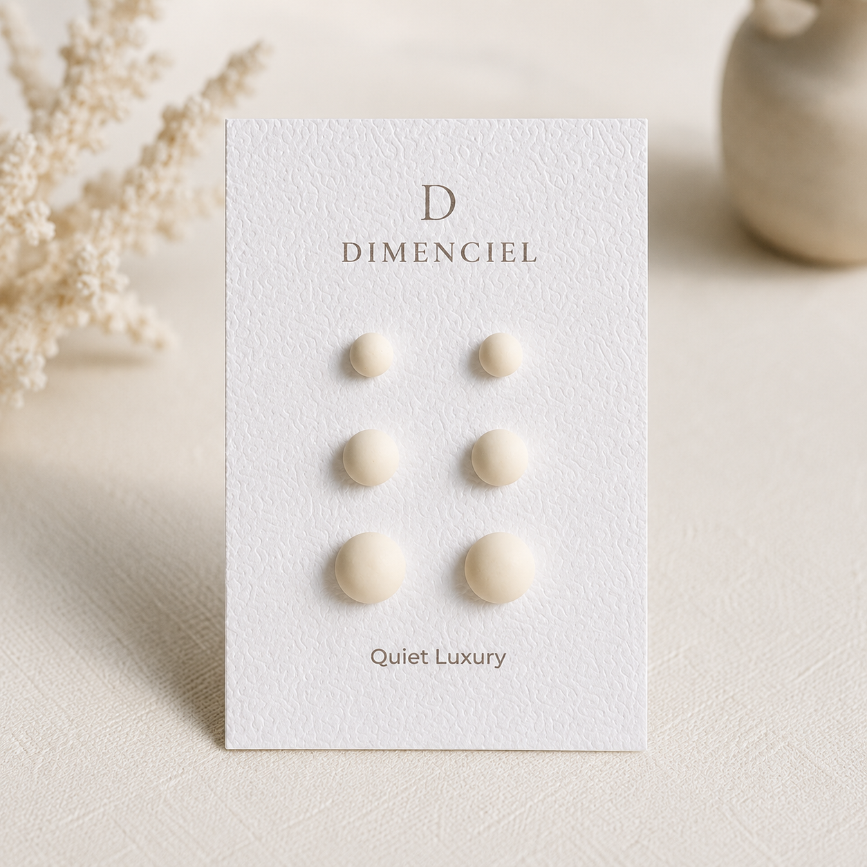 The Micro Dome Trio in Quiet Luxury | Half Sphere Ear Studs Set