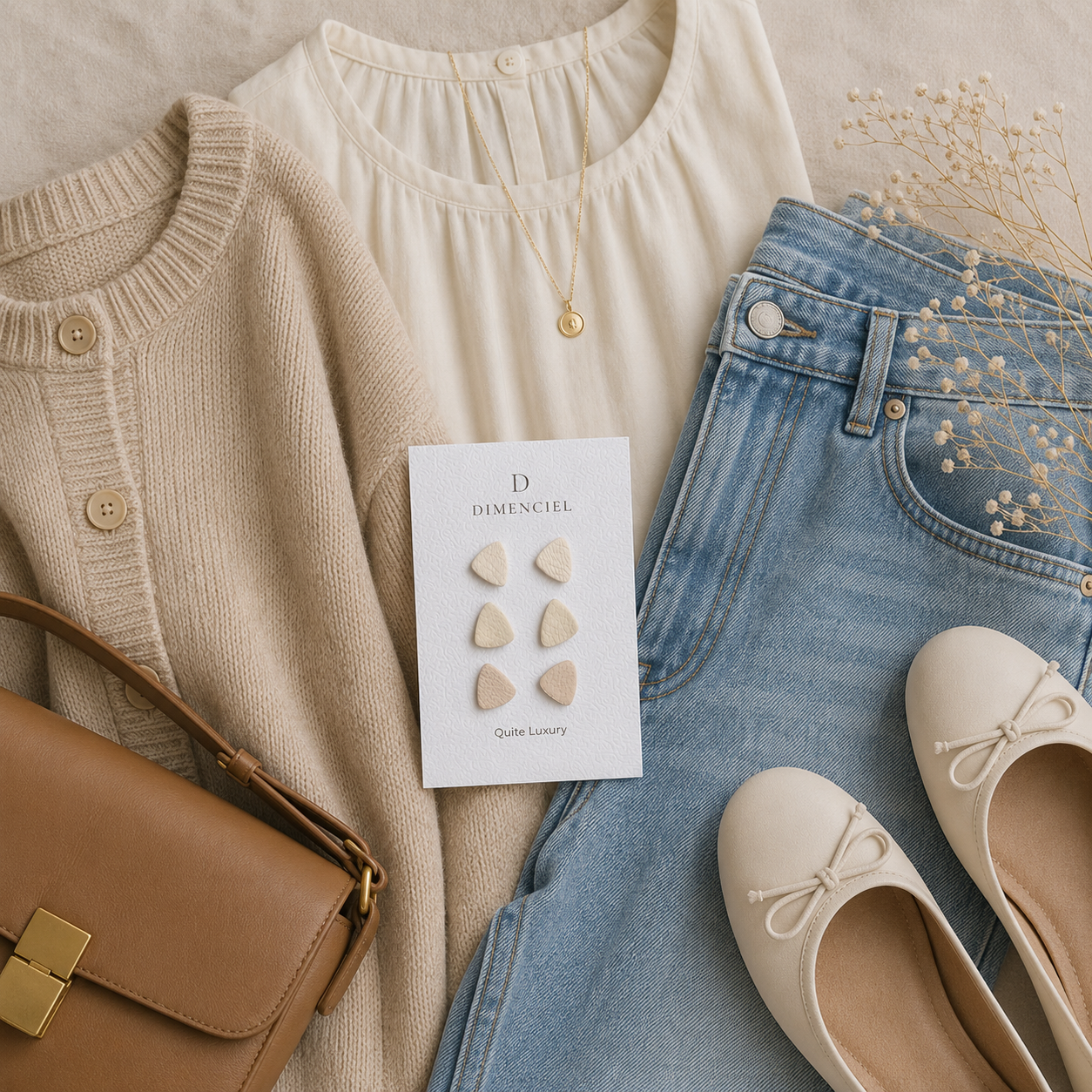 Quiet Luxury Triangle Ear Studs Set