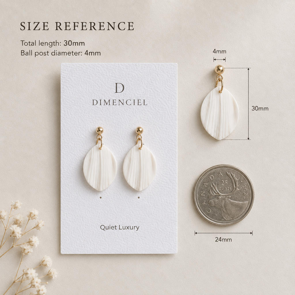 The Pebble & Petal Edit in Quiet Luxury | Bundle — Pebble Studs Set & Petal Drop Earrings