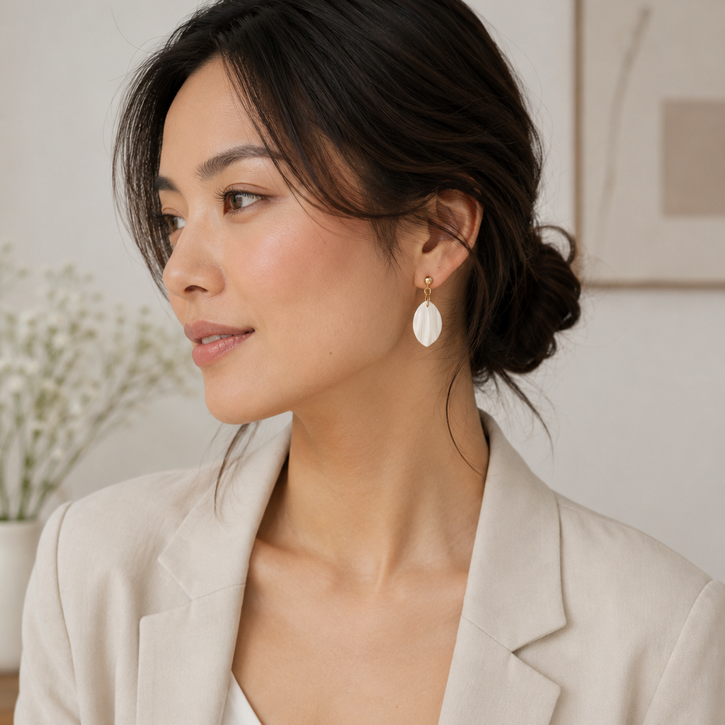 The Callista Drop in Quiet Luxury | Petal Drop Earrings